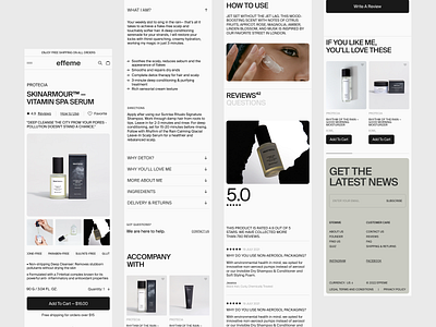 Efemme ecommerce grid layout mobile mobile ecommerce mobile experience mobile layout responsive typography