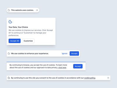 🍪 Cookie Banners banner banners cookie cookies landing landing page minimal ui