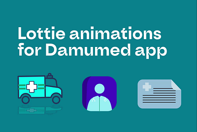 Med app animated icons (Lottie) animation branding json lottie motion graphics ui ui animation