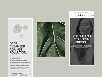 Efemme brand identity digital branding ecommerce layout typography website