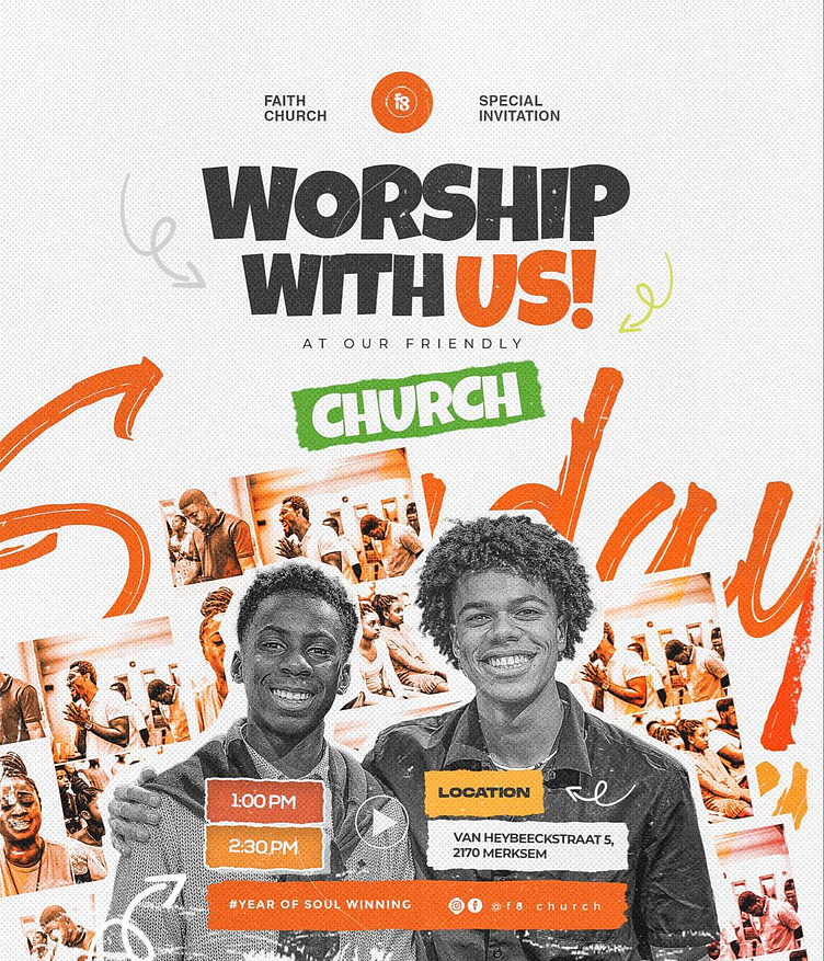 Worship with us Church Flyer by Ddevvonn on Dribbble