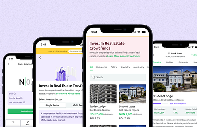 Real Estate Investment App bank design fintech product design ui