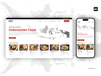 Indonesian Food food landingpage mobile responsive ui web