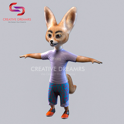 Fox Character 3d 3d modeling 3d rendering character design designing fox fur modeling ui visualization