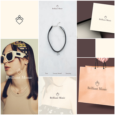 Brilliant Mimic adobe branding design graphic design illustrator jewelery logo luxury minimalistic simple ui vector