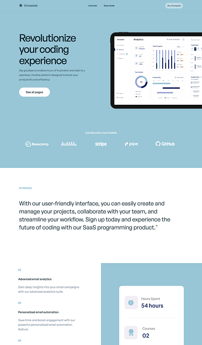 Snowpeak -SaaS Multipage theme astro css features multipage theme pricing responsive tailwind