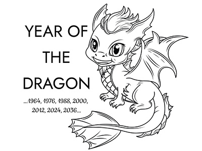 Year of the Dragon art card cartoon character design designer drawing gragon graphic design illustration logo mascot new year poster sketch style trend vector year