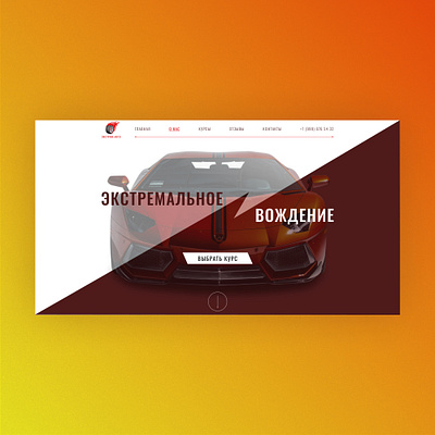 Extreme driving courses branding design extreme driving courses logo веб дизайн веб сайт вебдизайнер дизайн сайта