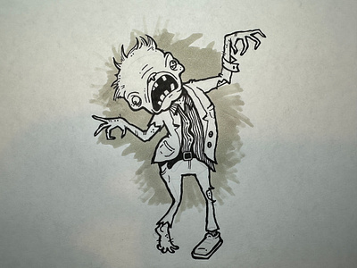 Zombie Doodle coptic market doodle pen sketch