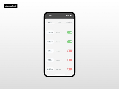 Daily Ui 23 | Alarm clock alarm clock dailyui ui