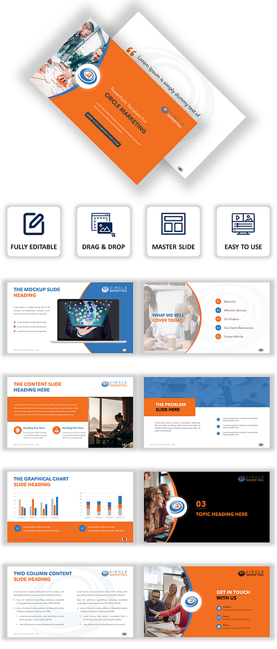 PowerPoint Template Design design graphic design illustration pitch deck powerpoint presentation slide