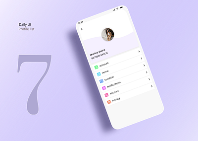 Profile List app design mobile design profile list ui uiux