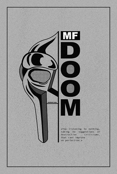 MF DOOM poster art branding design graphic design ill illustration logo poster