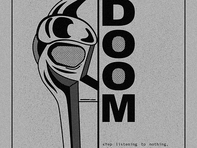 MF DOOM poster art branding design graphic design ill illustration logo poster