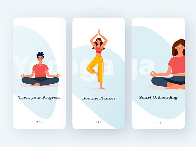 Yoga app onboarding clean mobile onboarding ui yoga