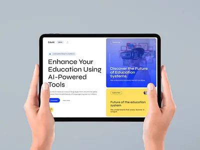 Enhance Your Education Using AI-Powered ai ai power ai powered tools creative design design edtech education figma learning learning with ai powered tools website