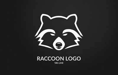 Raccoon Head Logo animal branding design graphic design illustration logo raccoon typography vector