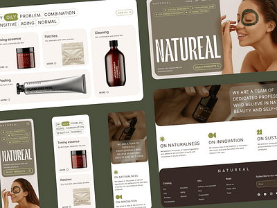 Concept for a cosmetic brand beauty beautytreatments branding cosmetics design graphic design ui uxui web