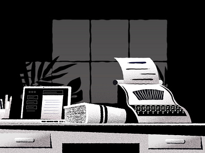 Copywriting animation black blacknwhite book copywriting desk grey illustration illustrator laptop motion graphics white
