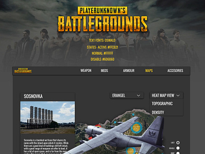 PUBG World graphic design ui website