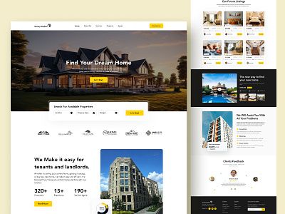 Real Estate Website Design🏘️ branding dream house graphic design house landing page logo marketing motion graphics property website real estate real estate agency uidesign uiux user interface website