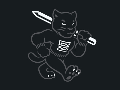 Panther Mascot apple pencil branding college mascot illustration logo mascot panther sports sports branding vector
