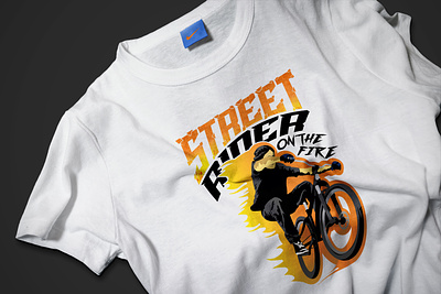 Street Rider t-shirt design 3d animation branding graphic design hiking tshirt logo motion graphics pod expart ui