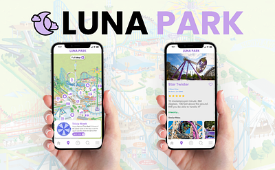 Luna Park - Amusent Park App Design amusement amusement park amusement park app amusement park app design app branding graphic design mobile app ui