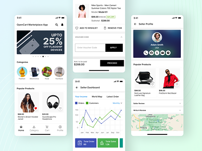 Opencart Marketplace Mobile App app app design design design webkul interface mobile app multi vendor multi vendor mobile app ui ui design ui ux user interface ux webkul webkul design