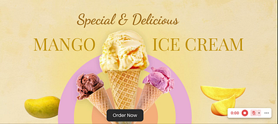 Ice cream Banner... animation motion graphics ui