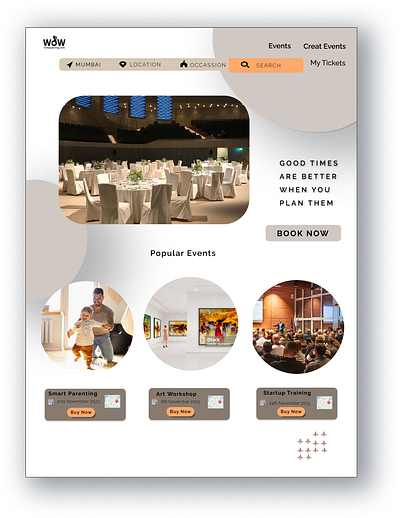 event booking landing page app branding challange design figma graphic design ui ui design ux ux design website