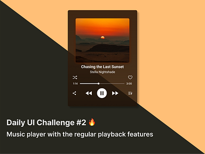 Music player challenge2 darktheme music player ued ui ui challenge user interface ux