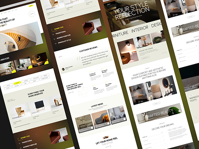 Furniture shop website design ecommerce landing page web design website