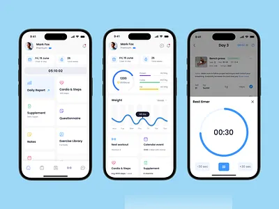 Playpulse: Elevating Fitness Coaching with Intuitive UIUX Design fitness mobile nutrition sport timer track ui ux web