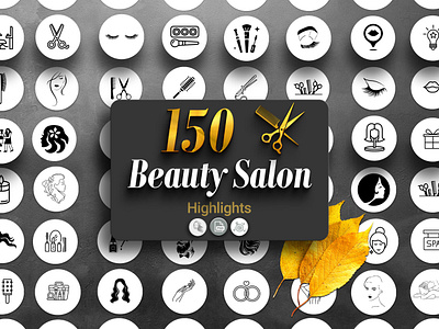 150 beauty salon instagram highlight covers-white edition beauty highlight cover branding canva canva template lab canva templates design graphic design highlight cover ig highlight illustration instagram highlight instagram highlight cover instagram highlight cover beauty logo motion graphics ui