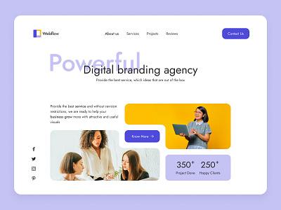 Digital Agency — Home Page UI agency branding design digital agency figma hero screen heroscreen home page like product design ui ux web