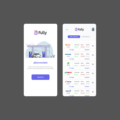 Fully: find, buy online, save gas branding design ui user experience user interface ux