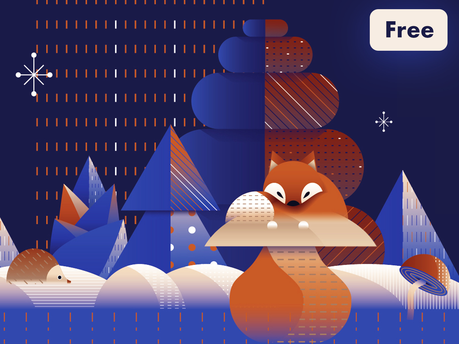 Art Deco Winter Forest by Diana Hlevnjak on Dribbble