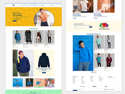 Fruit Of The Loom: Home - Desktop branding product design web web design web site