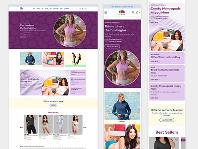 Fruit Of The Loom: Women's Category - Desktop & Mobile branding design product design web web design web site