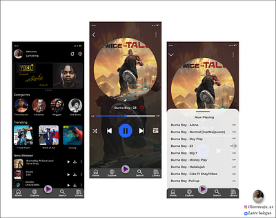 Music Player Interface app dail dailyui figma ui