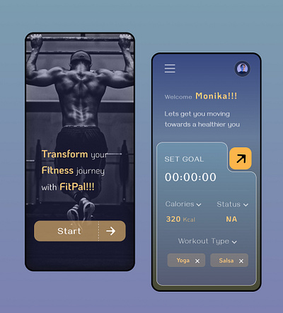 FitPal - Fitness App. Please provide your valuable feedback... design mobile ui ux