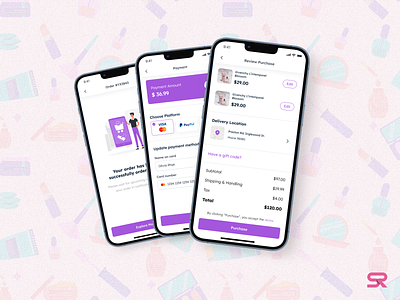 Ainve: E-commerce Beauty Skin Product (App UI Design) app app design beauty beauty product design ecommerce ecommerce app girls ecommerce girls skin product invoice payment purchase skin skin care skin care ecommerce ui ui ux ui design ux ux design