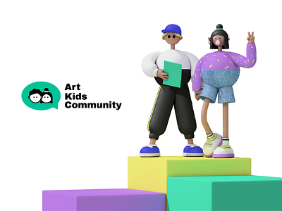 Brand identity and website for an acting studio for children 3d art branding design graphic design identity illustration logo ui