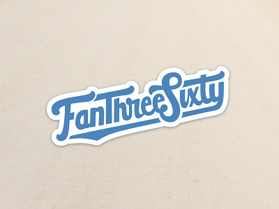 FanThreeSixty - Baseball Jersey Script Logo baseball blue branding cursive handlettering jerseys lettering logo logodesign retro scriptlettering sports