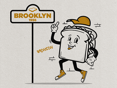 Bronson bread cartoon design illustration vector
