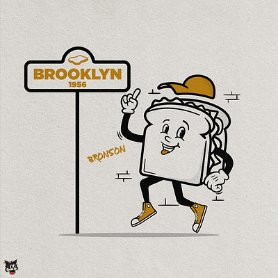 Bronson bread cartoon design illustration vector