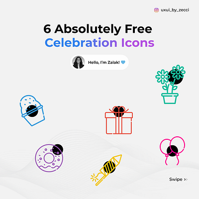 6 Absolutely free Celebration icons animation app design branding design graphic design illustration logo typography ui ux vector