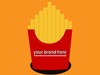 Flat Design French Fries branding design f flat design graphic design illustration logo vector
