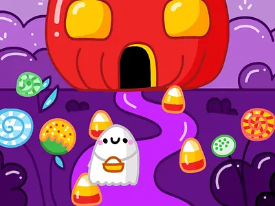 Happy Halloween 👻 adobe fresco animation cartoon cartoon character cartoon illustration cute illustration cuteart ghost halloween illustration kawaii pumpkin season spooky